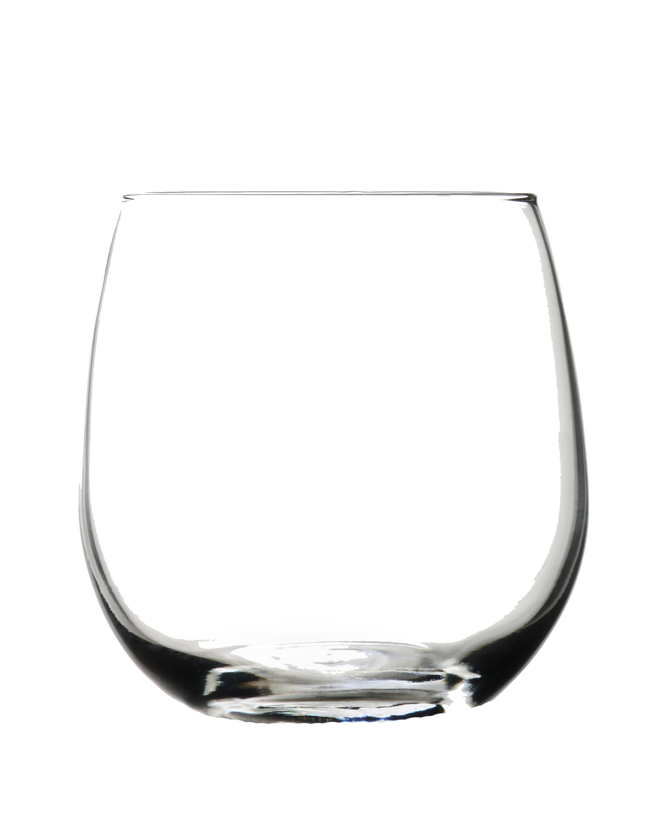 Etched Stemless Red Wine Glasses - Design: INITIAL1