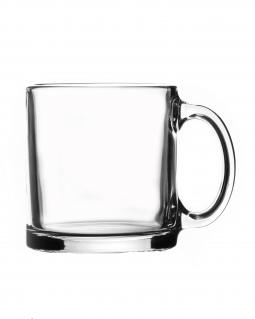 Custom 13 oz. Clear Glass Coffee Mug with Deep Etching Sample